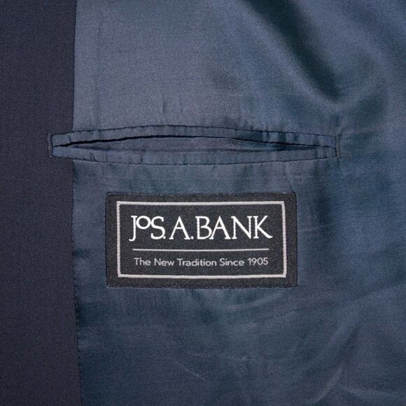 Jos. A. Bank Mens Blazer 48L Navy Blue Wool Sport Coat Traditional Fit Jacket - Picture 3 of 10